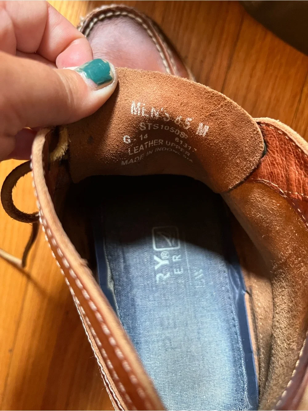 Sperry Brown Leather Moc Toe Boat Shoes